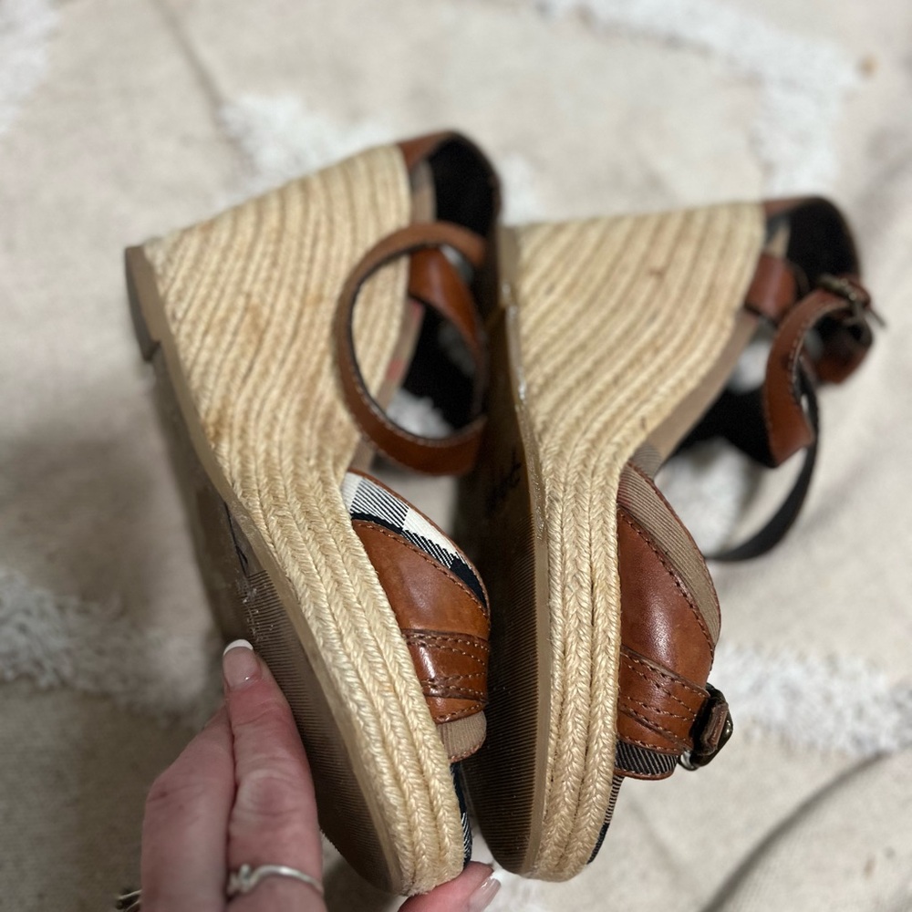 Authentic Burberry Platform Espadrilles Sandals - image 3